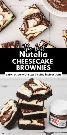 the best nutella cheesecake brownies recipe with step by step instructions