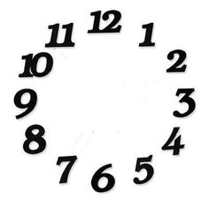 a clock that has numbers on it in the shape of a circle with black numbers