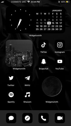 the black and white theme for an iphone