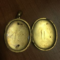 "Lovely antique etched and applied decoration Victorian locket with turquoise painted trim around the raised piece. Locket measures a hair over 2\" in Length(including loop) X 1 1/4\" in Width X almost 1/2\" thick. Hard to get exact thickness, but as you can see in photos the locket is very thick. The detail on this peice is really exquisite, that is what makes it soooo special! Made around the 1860's and in excellent antique condition for it's age. The gold filled is worn on back from wear, fro Ancient Style Yellow Gold Jewelry For Ceremonial Occasions, Ancient Yellow Gold Jewelry For Ceremonial Occasions, Victorian Pendant Jewelry For Ceremonies, Victorian Pendant Jewelry For Ceremonial Occasions, Victorian Pendant Jewelry For Ceremonial Use, Victorian Antique Finish Jewelry For Ceremonial Occasions, Ancient Style Gold Jewelry For Ceremonial Occasion, Victorian Locket Jewelry For Ceremonial Occasions, Heirloom Style Collectible Bronze Jewelry