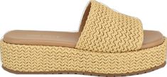 Trendy Woven Leather Beach Sandals, Trendy Woven Leather Sandals For Spring, Chic Beige Woven Mules, Woven Mules For Summer, Summer Woven Mules, Spring Woven Open Toe Mules, Woven Slip-on Slides, Casual Summer Woven Mules, Beige Slides For Summer