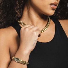 Two classic pieces, one bestselling bundle! Featuring our 12mm GLD Signature Cuban Necklace and Bracelet, boss up and flex in this exclusive set. This product is guaranteed for life - GLD will repair the item should you experience any defects in craftsmanship or breakage. Items Included - (1) 12mm GLD Signature Cuban Link Necklace in Yellow Gold - (1) 12mm GLD Signature Cuban Link Bracelet in Yellow Gold Specifications - Necklace/Bracelet Width: 12mm - Necklace Length: 16", 18", 20", 22", 24", 2 Cuban Choker, Cuban Necklace, Cuban Link Bracelet, Cuban Link Necklace, Miami Cuban, Necklace And Bracelet, Vermeil Jewelry, Star Bracelet, Custom Earrings