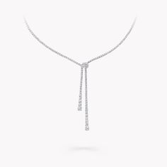 A truly classic piece of jewellery, our selection of round diamond necklaces in white gold are mesmerising in their simplicity and beauty. The diamonds are embraced in minimal metal settings, creating a delicately scintillating statement. The Classic Graff collection celebrates the purity and fire of the finest Graff diamonds showcased in sleek, timeless silhouettes that you will wear time and time again. An elegant Classic Graff round diamond knot necklace with a total weight of approximately 7 Diamond Knot Necklace, Graff Jewelry, Graff Diamonds, Rare Diamond, Necklaces Diamond, Diamond Knot, The Bling Ring, Diamond Earrings Studs Round, Graduation Necklace