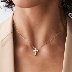 Made to Order. Gold KT: 14K Choice of Gold Color: Rose Gold, Yellow Gold, White Gold Length & Width of Cross: 17 x 12.70 MM Round Diamond: 6 Pcs 3.75MM Total CTW: 1.20ctw Diamond Color-Clarity: G Color SI Clarity Setting Type: Prong Cross Necklace Women, Stainless Steel Chain Necklace, Gold Cross Necklace, Diamond Cross Pendants, Gold Necklace Set, Diamond Cross, Diamond Design, Lariat Necklace, Diamond Color