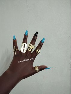 Wholesale of 5 brass rings Rings Big, Nail Rings, African Shop, Rings Boho, Brass Rings, Design Minimalist, Brass Ring, Boho Rings, Rings Statement