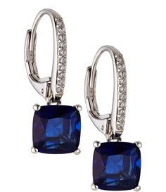 From Nadri, these earrings feature: Drop earringsRhodium plated brassCZ, glass 2.62 ct.Leverback closureApprox. 0.75" L Imported. Navy Earrings, Silver Jewelry Fashion, Modern Love, Crystal Drop Earrings, Sapphire Earrings, Crystal Drop, Glass Earrings, Earrings Silver, Accessories Jewelry