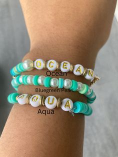 🤍💜Welcome to my shop💖🖤 These Preppy, Aesthetic and affordable handmade bracelets will make the perfect back to school gift. Check out our other bracelets:https://www.etsy.com/shop/Zooheela?ref=seller-platform-mcnav&section_id=47169544 SIZE(❁' Each bracelet measures about 6.5-7 inches, which is the ideal measure for most teens and adults. However, a lot of them include chains and lobster claws.  MATERIALSo▽o These bracelets are made out of Heishi (Clay) beads, Stone Beads (Rose Quartz), charm Back To School Clay Bead Bracelets, Cute Turquoise Beaded Bracelets As Gift, Kawaii Adjustable Beaded Bracelets With Round Beads, Adjustable Kawaii Beaded Bracelets With Round Beads, Adjustable Kawaii Beaded Bracelets, White Handmade Themed Bracelets, Handmade Themed White Bracelets, Handmade White Themed Bracelets, Kawaii Adjustable Beaded Bracelets As Gift