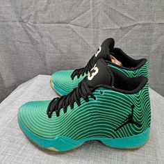 Nike Air Jordan Xx9 Emerald Green Black Basketball Shoes Easter 695515 403 Sz 8 Good Condition Green Jordan Shoes With Rubber Sole For Sports, Green High-top Jordan Shoes With Rubber Sole, Dynamic Jordan Shoes With Abzorb Midsole And Lace-up, Dynamic Jordan Shoes With Lace-up And Abzorb Midsole, Green Lace-up Basketball Shoes With Abzorb Midsole, Green Lace-up Running Shoes With Abzorb Midsole, Green Mid-top Jordan Shoes With Boost Midsole, Green Basketball Shoes With Abzorb Midsole, Sporty Green Jordan Shoes With Abzorb Midsole