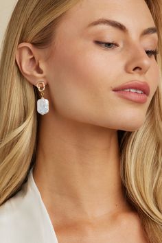 The Gemma Drop Earrings are a must-have jewelry staple. Style these beauties on your wedding day, honeymoon or next vacation for the ultimate cool girl look. Chic Pearl Drop Clip-on Earrings For Wedding, Wedding Clip-on Earrings With Pearl Drop, Chic Pearl Drop Earrings For Wedding, Drop Earrings For Weddings, Chic Wedding Pearl Drop Earrings, Chic Wedding Drop Pearl Earrings, Chic Wedding Hoop Earrings, Dangle Clip-on Earrings For Weddings, Wedding Dangle Clip-on Earrings