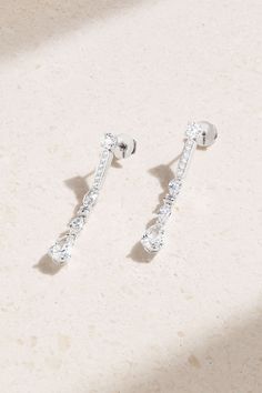 Shop DE BEERS Snow Dance 18-karat white gold diamond earrings, Explore the latest DE BEERS women's collection today on NET A PORTER Snow Dance, Dance Earrings, White Diamond Earrings, Diamond Ear Cuff, White Gold Diamond Earrings, Simple Black Dress, Gold Diamond Earrings, Red Lip, White Gold Earrings