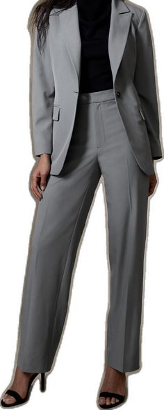 Women Suit Outfits, Grey Pant, Peak Lapel, Pant Suit, Banana Republic Women, Banana Republic Factory, Grey Pants, Outfits Casual, Lapel Collar