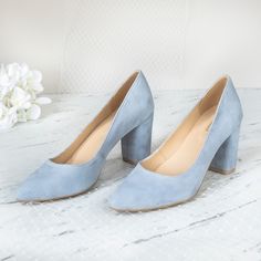 "Lumi - classic and elegant pumps made of high-quality blue suede leather. The insole made of a soft calfskin ensures comfort of use. A classic model is a basic supplement to many summer outfits both casual and smart. Delicately pointed toes optically slim the feet.  Carefully contoured heels and a soft leather insole make the shoes very comfortable. You'll love them ... Heel height 8 cm = 3.2 \" Sizes UK, EU, US   and feet dimensions in centimeters and inches 3 UK / 36 EU / 5 US insoles length 23.5 cm = 9.2 inches 4 UK / 37 EU/ 6 US insoles length 24 cm = 9.4 inches 5 UK / 38 EU / 7 U insoles length 24.5 cm = 9.7 inches 6 UK/ 39 EU/ 8 US insoles length 25.5 cm = 10 inches 7 UK / 40 EU / 9 US insoles length 26 cm = 10.3 inches 8 UK / 41 EU / 10 US insoles length 26.5 cm = 10.5 inches 9 UK Light Blue Chunky Heels, Formal Suede Block Heels With Sculpted Heel, Party Block Heels With Stacked Heel And Almond Toe, Suede Pointed Toe Heels For Wedding, Medium Width Suede Block Heels For Evening, Suede Low Heel Block Heels For Formal Occasions, Suede Court Shoes With Block Heel For Formal Occasions, Suede Block Heels With Low Heel For Formal Occasions, Formal Suede Block Heels With Low Heel