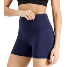 Ideology Women's Compression Biker Short Indigo Sea Small Elastic Waistband New With Tags Id Ideology Women's Compression Biker Shorts, Styled With Supportive Compression Fabric, These Biker Shorts From Id Ideology Are Perfect For Cycling, Walking, And Everything In Between. Pull On High-Waisted With An Elastic Waistband. Moisture Wicking And Stretch Fabric. Women's Size Small - Waist: 13" Hips: 15" Rise: 10" Inseam: 3" Style # 100141828ms Polyester/Spandex N6515 Blue Activewear With Built-in Shorts And Athletic Fit, Sporty Blue Shorts With 5-inch Inseam, Blue Activewear With Contoured Waistband, Fitted Blue Go-dry Biker Shorts, Blue Fitted Go-dry Biker Shorts, Sporty Blue Shorts With Contoured Waistband, Navy Activewear With Built-in Shorts For Gym, Blue Athleisure Shorts With Contoured Waistband, Navy Short Activewear Sportswear