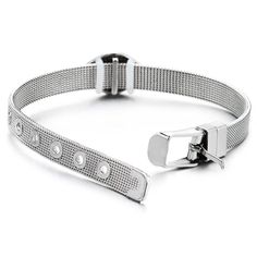 Features: Women Evil Eye Bracelet, Grid Mesh Bangle, Buckle Clasp Metal: Alloy; Material: Enamel Stone: Cubic Zirconia Finishing: Polished Dimension: Length Adjustable from 15-19.5CM(5.91-7.68"); Chain Width: 0.8CM(0.31") ; Weight: 14.6g Package: Jewelry Box with Brand Name COOLSTEELANDBEYOND Item Condition: New Silver Alloy Bracelets For Fashion Accessory, Silver Alloy Bracelets, Silver Alloy Bracelets For Fashion, Silver Alloy Bracelet As Fashion Accessory, Metal Bracelet With Adjustable Clasp, Adjustable Chain Bracelet With Lobster Clasp, Adjustable Alloy Crystal Bangle Bracelet, Adjustable Alloy Chain Bracelet With Lobster Clasp, Adjustable Stainless Steel Jubilee Charm Bracelet