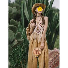 Beach Outfit Ethnic Fringe Boho Cami Material: Knitted Pattern: Floral Style: Sweet, Bohemian, Boho Size: Free Size Color: Apricot Applicable Season: Spring, Summer Mode Boho, Floral Style, Pattern Floral, Knit Patterns, Boho Outfits, Beach Outfit, Apricot, Free Size, Parka