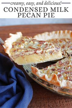 a close up of a pie on a plate with a slice taken out of it