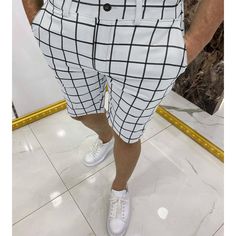 Style: casual style Pants type: straight Type: skinny Pants: Short Pant Pattern: Plaid Season: summer Fabric: Micro stretch Material: Cotton Size Chart Item(cm) Waist Length Hips S 80 51 100 M 84 52 105 L 88 53 110 XL 93 54 115 2XL 98 55 121 3XL 104 56 127 Manual measurement:±2CM Tuxedo Wedding Groomsmen, Boy Prom Outfit, Pant Pattern, Printed Summer Shorts, Men Jeans Pants, Pants Short, Short Pant, Trendy Mens Fashion, Casual Chinos