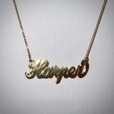 Our classic nameplate is now available in 10k Solid Gold! All items included in our Solid Gold Collection includes complimentary gift wrapping. ITEM SPECIFICSMetal type: 10k Yellow Gold Pendant size: Approximately 1 in. ~ 1.25 in. long; 1.1g (7 Letters)Chain length (including pendant) weight: 16 in. (1.0g), 18 in. (1.1g), 20 in. (1.2g), 22 in. (1.3g), 24 in. (1.4g)The size and weight are approximate. Please allow up to +/- 10% differenceProcessing time: 7-9 business days Made in the United State United State, Yellow Gold Pendants, Gold Collection, Name Plate, Chain Lengths, Chain Length, Gold Pendant, Solid Gold, Arrow Necklace