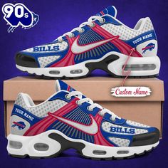 NFL Buffalo Bills Custom Name TN Shoes TN Shoes, also known as Tuned Air shoes, are a popular line of athletic footwear that combines style with advanced cushioning technology, are a striking blend of performance and style that have made a lasting impact in the sneaker world since their debut in the late 1990s. These... Tn Shoes, Air Shoes, Nfl Buffalo Bills, Air Max Plus, Buffalo Bills, Custom Name, Air Max, Buffalo, Nfl