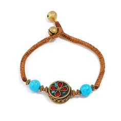 New Tibetan ethnic jewelry hand-woven Nepal Pearl retro bracelet Traditional Jewelry For Festivals, Traditional Turquoise Hand-wrapped Jewelry, Traditional Turquoise Hand Wrapped Jewelry, Bohemian Brown Bracelets, Brown Bohemian Bangle Bracelet, Bohemian Brown Bangle Bracelet, Hippie Braided Bracelets With Colorful Beads As Gift, Bohemian Woven Bracelets With Round Beads, Hippie Braided Bracelet With Colorful Beads For Gifts