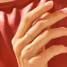 The Gold Bamboo Ring is a great integration of natural and modern styles. The glittering stones increase its brilliance. It is perfect for everyday wear and a wonderful gift for all kind of occasions. - Made in 14k solid gold - Band Width: 0.98  mm / 0.04 inches - Thickness: 0.74 mm / 0.03 inches -This product comes wi Minimalist Midi Rings With Diamond Accents, Dainty Diamond Ring With Open Band, White Gold Eternity Band With Single Diamond For Promise, Minimalist Yellow Gold Eternity Band With Diamond Accents, Yellow Gold Cubic Zirconia Midi Rings, Elegant Diamond Midi Promise Rings, Elegant Diamond Midi Rings Round Cut, Elegant White Gold Diamond Midi Rings, Fine Jewelry Stackable Promise Rings