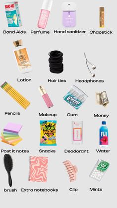 the contents of a travel bag are shown in this graphic diagram, which shows what it is