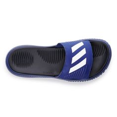 Whether you're lounging around or cooling down after a workout, you'll love sliding into the padded comfort of these men's Alphabounce sandals from adidas.Click this FOOTWEAR GUIDE to find the perfect fit and more!SANDAL FEATURESBreathable upper for ventalationBounce provides energy compfortGrippy rubber outsoleSANDAL CONSTRUCTIONMesh, manmade upperTextile liningFoam midsoleRubber outsoleSANDAL DETAILSOpen toeHook & loop closurePadded footbed Size: 7. Color: Black. Gender: male. Age Group: adult Alphabounce Adidas, Adidas Alphabounce, Mens Slide Sandals, Men Slides, Men Sandals, Mens Slides, A Workout, Shoe Size Chart, Men Shoes Size