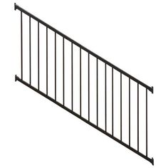 a black metal railing on a white background