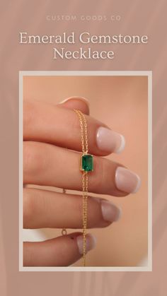 Discover the timeless beauty of our emerald gemstone necklace. This stunning piece features a vibrant green emerald, known for its association with wisdom, growth, and renewal. A perfect addition to any jewelry collection. #gemstonenecklace #emeraldjewelry #fashionjewelry #necklaces #handmade #unique #thecustomgoodsco #customjewelry #jewelry #handmadejewelry #finejewelry Necklaces Handmade, Emerald Jewelry, Emerald Gemstone, Green Emerald, R A, Gemstone Necklace, M S, Timeless Beauty, For Life