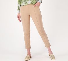 These ultra-sleek slim-leg pants will have everyone talking at brunch this weekend. They're impossible to ignore and will find their way into your daily fashion rotation quite often. From Susan Graver. Susan Graver, Slim Leg Pants, Slim Leg, Stretch Pants, Slim Legs, Daily Fashion, This Weekend, Leg Pants, Sleek