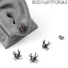 Black Widow Stud Earrings Studded Earrings, Spider Earrings, Usa Jewelry, Goth Jewelry, Goth Aesthetic, Earrings Studs, Earring Posts, Halloween Jewelry, Black Widow