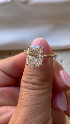 Cushion Cut Moissanite Engagement Ring, Bridal Engagement Ring, Cushion Cut Solitaire, Solid Gold Cushion Cut, Solitaire Proposal Ring ✦Purpouse of Ring ✦ → Engagements 💍 💑 🎉 → Weddings ️𓍢ִ໋🌷͙֒ → Anniversaries  → Fashion accessories ✮.𖥔 ݁ ˖˚୨୧ → Religious significance † 🌷͙֒ 🕊️💍 → Cultural significance  → Achievements gifts 🎖️ → Symbolic gestures of love or commitment ᥫ᭡   The stones in jewelry are 100% hand-crafted it is cut and polished by our experienced craftsman.  Moissanite/Lab Gr Cushion Cut Gold Engagement Ring, Ashoka Cut Engagement Ring, Antique Cushion Engagement Rings, Cushion Cut Engagement Ring And Band, Engagement Ring Cushion Cut, Cushion Cut Moissanite Engagement Ring, Engagement Ring Cushion, Asscher Cut Ring, Moissanite Engagement Ring Cushion Cut