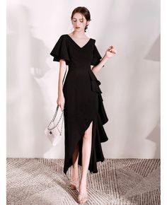 Shop hi-lo long black formal dress with cape sleeves online. All instock with free shipping. Pro since 2009. Elegant Cape Sleeves Maxi Dress For Banquet, Elegant Maxi Dress With Cape Sleeves For Banquet, Formal Evening Dress With Cape Sleeves, Fitted Maxi Dress With Cape Sleeves For Party, Elegant Cape Sleeves Dress For Prom, Elegant Dresses With Cape Sleeves For Prom, Elegant Evening Dress With Cape Sleeves For Prom, Elegant Prom Dress With Cape Sleeves, Elegant Prom Evening Dress With Cape Sleeves