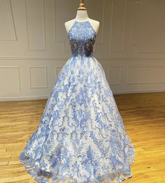 Renew Vows, Lace Long Prom Dress, Prom Dress Blue, Formal Prom Dresses Long, Custom Prom Dress, Blue Evening Dresses, Cute Prom Dresses, Grad Dresses, Lace Evening Dresses