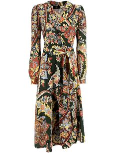 Midi dress decorated with an all over multi-coloured floral Paisley print, long sleeves, belt on the hips to enhance the elegance of the garment. A unique garment suitable for any occasion. Composition: 98% PL2% EA Formal Printed Long Sleeve Dresses, Long Sleeve Printed Formal Dresses, Formal Long Sleeve Printed Dress, Belted Multicolor Dresses For Fall, Silk Long Sleeve Printed Midi Dress, Elegant Belted Multicolor Dresses, Elegant Multicolor Floral Print Maxi Dress, Elegant Multicolor Belted Dresses, Elegant Multicolor Print Silk Dress