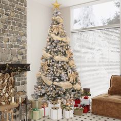 This Christmas tree is just what you need to add cheer and fuss-free upkeep to your home. This tree features lush green branches and a white snow-dusted effect that looks like freshly fallen snowflakes. Its frame keeps it standing tall, while its tree stand keeps it in place. Plus, it arrives pre-strung with clear lights that bring a bright ambiance to your living room or mudroom. Choose from an assortment of tree sizes that best suit your space. The Holiday Aisle® Size: 6' H | The Holiday Aisle White Themed Christmas Tree, Simple Christmas Tree Decor, Christmas Tree Bedding, Christmas Tree Decoration Ideas, Christmas Tree Decorations Ideas, Frosted Christmas Tree, Spruce Christmas Tree, Fir Christmas Tree, Tree Themes