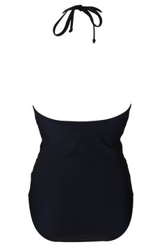 Radiate sophistication in the Ring Neck Control Swimsuit. Flattering ruching and control panel to the centre front, this non-wired swimming costume is lightly padded to give added shape to the bust. A ring neck halter tie and key hole opening at the bust to add a touch of glamour to this cut out swimsuit. Fitted Tankini With Built-in Liner For Swimming, Fitted Tankini With Built-in Liner For Poolside, Fitted Sleeveless Swimwear With Built-in Liner, Black Halter Top With Tie Back For Pool, Black Tie-back Halter Top For Pool, Elegant Halter Neck Swimwear With Built-in Bra, Elegant Black Triangle Top Swimwear, Fitted Halter Neck Tankini With Built-in Bra, Elegant Fitted Halter Top For Poolside