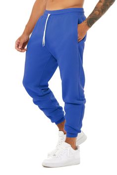 The Original Fleece Jogger – Farm Brand USA Fleece Sweatpants With Ribbed Waistband For Leisure, Blue Sporty Sweatpants With Drawstring, Sporty Blue Sweatpants With Drawstring, Leisure Fleece Sweatpants With Ribbed Cuffs, Fleece Sweatpants With Ribbed Cuffs For Leisure, Comfortable Fleece Joggers With Drawstring, Comfortable Fleece Sweatpants With Side Pockets, Leisure Fleece Joggers With Ribbed Cuffs, Leisure Fleece Joggers With Ribbed Waistband