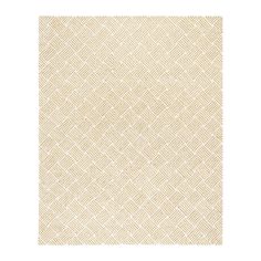 a beige and white rug with small squares on it