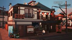 Wiz Creations Interior Bloxburg, Japan House Design, Japanese Town, Japanese Style House, Sims 4 House Plans, Sims House Plans