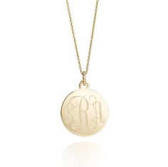 Luxury Monogrammed Round Pendant Jewelry, Luxury Monogram Round Pendant Jewelry, Luxury Elegant Monogram Jewelry, Monogram Fine Jewelry, Luxury Modern Monogram Jewelry, Traditional Monogram, Monogram Necklace Gold, Necklaces Statement, Ups Shipping