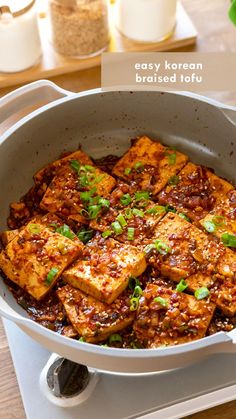 Korean Braised Tofu (Dubu Jorim) Dubu Jorim, Braised Tofu Recipe, Firm Tofu Recipes, Korean Bento, Easy Korean Recipes, Meatless Mains, Mapo Tofu