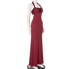 Red Bandeau Twisted Halter Maxi Dress : Dresses Length: Floor-Length Material: POLYESTER Sleeve Length(cm): sleeveless Gender: WOMEN Bandeau Maxi Dress, Halter Maxi Dress, Red S, Halter Maxi, Woman Reading, Elegant Red, Halter Maxi Dresses, 50's Dress, Prom Gown