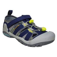 New Keen Child Boys Knotch Creek Sandals Sneakers Steel Grey Blue Waterproof Casual / Classic / Outdoor / Hiking / Camping / Vacation / Cruise / Summer / Beach / Nature Comfort And Protection All Around Summer Sandals. From Summer Camp To Sidewalk Scootering, Parents Love The Protection And Peace Of Mind Of An Easy On Kids Sandal That Go Anywhere. Waterproof Nylon / Rubber Upper Fabric Lining Cushioned Footbed Rubber Outsole Hook And Loop Closure With Adjustable Strap Arch Support Washable Odor Camping Vacation, Beach Nature, Vacation Cruise, Classic Outdoor, Boys Sneakers, Kids Sandals, Steel Grey, Summer Sandals, Cruise Vacation