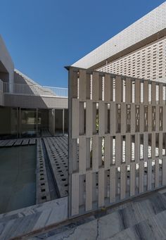 the building is made out of concrete blocks