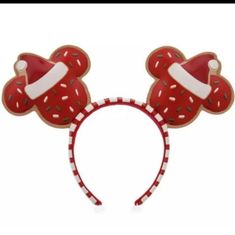 New Unused With Tags Smoke And Pet Free Home Disney Ears Headband, Mickey Mouse Ears Headband, Christmas Gingerbread Cookies, Holiday Cookies Christmas, Minnie Ears Headband, Minnie Mouse Christmas, Minnie Mouse Ears Headband, Minnie Mouse Bow, Candy Cane Stripes