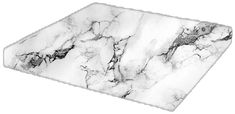 a black and white marble mouse pad with an abstract design on the front, side view