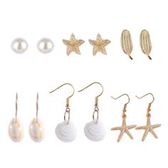 PRICES MAY VARY. 🦪 Summer Seashell Earrings 🦪 Shell earrings set will definitely make a statement which are simple, delicate and very comfortable to wear due to their lightness. If you love vacation and the beach these earrings bulk are perfect for you. These beach earrings are easily fit lots of styles and can be paired with so many outfits. 🦪 Material 🦪 These summer earrings are made of natural sea shell and ear hooks are plated in gold to ensure a long lasting finish which is no tarnish. Beach Jewelry Earrings, Friend Trip, Sea Shell Earrings, Drop Light, Starfish Jewelry, Beach Wedding Guests, Boho Earring, Seashell Earrings, Conch Earring