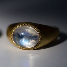 An Old Soul, Custom Shades, Old Soul, Delicate Jewelry, Lovely Jewellery, Moonstone Ring, Classic Beauty, Moon Stone, 22k Gold