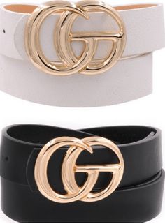 A simple twist on a classic Gucci style belt for women. Same look and feel, but without the hefty price tag. What's more, our belts come in a 2 pack so you'll always have the right color! They feature a gorgeous faux leather strap and a fashion buckle! -------------------------- Model Info: Models are 5'7", Size 2, wearing smalls Sizing: 24-32 Buckle Length Measures: 1.5" Belt Length Measures: 43" Belt Width Measures: 1" Full Lace Wig Glueless, Gg Belt, Gucci Style, Belt For Women, Belt Length, Snake Patterns, Gucci Fashion, Fashion Belts, White Belt